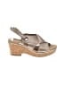 Clarks 100% Leather Gold Silver Wedges Size 11 - photo 1