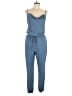 Naked Zebra 100% Polyester Solid Blue Jumpsuit Size M - photo 1