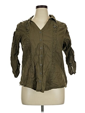 DressBarn 3/4 Sleeve Button-Down Shirt (view 1)