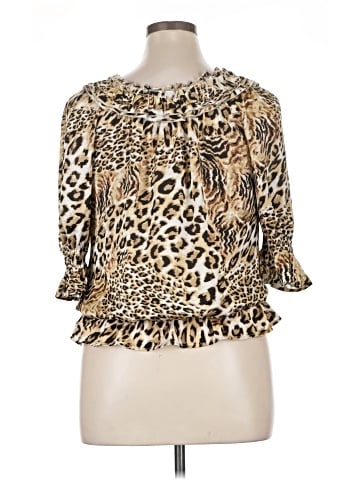 Essentials by Milano 3/4 Sleeve Blouse (view 2)