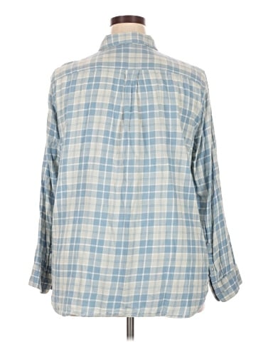 Chaps 3/4 Sleeve Button-Down Shirt (view 2)
