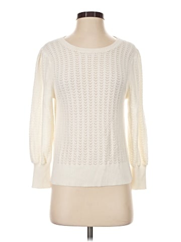 White + Warren Pullover Sweater (view 1)