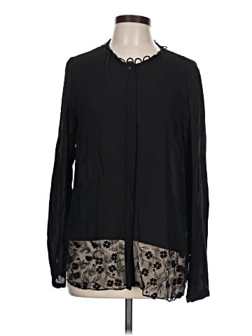 Elie Tahari Long Sleeve Silk Top (view 1)