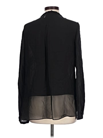 Elie Tahari Long Sleeve Silk Top (view 2)