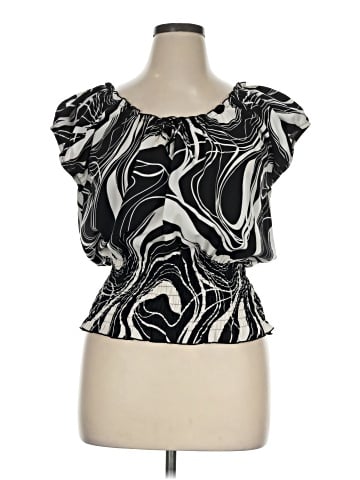 Blue Diamond Plus Sleeveless Blouse (view 1)