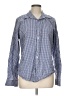 Theory Checkered-gingham Blue Long Sleeve Button-Down Shirt Size L - photo 1