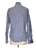 Theory Checkered-gingham Blue Long Sleeve Button-Down Shirt Size L - photo 2
