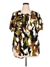 Live 4 Truth 100% Polyester Camo Brown Short Sleeve Blouse Size 2X - photo 1