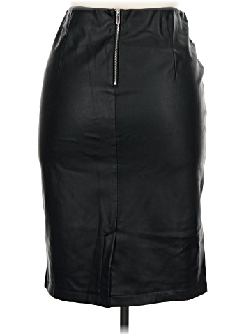 Zara Basic Faux Leather Skirt (view 2)