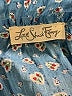 LoveShackFancy 100% Cotton Blue 3/4 Sleeve Blouse Size M - photo 7