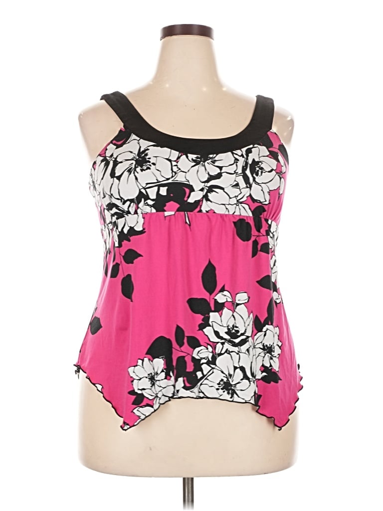 Pre-owned Linea Donatella Tank Top Pink Strapless Neckline Tops