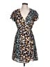 Blue Rain 100% Polyester Print Teal Cocktail Dress Size L - photo 1
