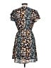 Blue Rain 100% Polyester Print Teal Cocktail Dress Size L - photo 2