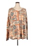 Cato Orange Long Sleeve Henley Size 24W - photo 1