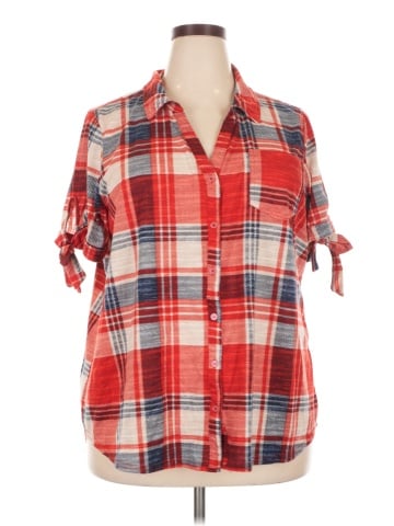 New York Laundry 3/4 Sleeve Button-Down Shirt (view 1)