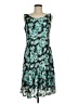 Perceptions 100% Polyester Paisley Teal Cocktail Dress Size 8 - photo 1