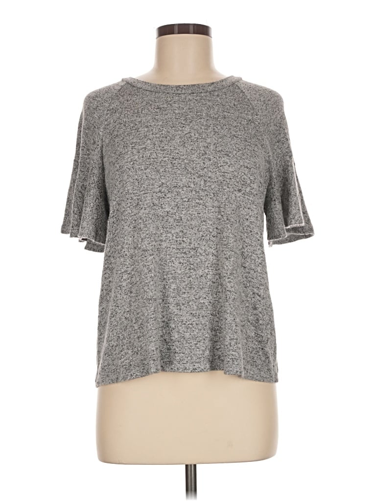 Pre-owned Aqua Cardigan Sweater In Gray