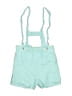 Papo d'Anjo 100% Linen Teal Overall Shorts Size 3 - photo 1