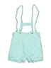Papo d'Anjo 100% Linen Teal Overall Shorts Size 3 - photo 2