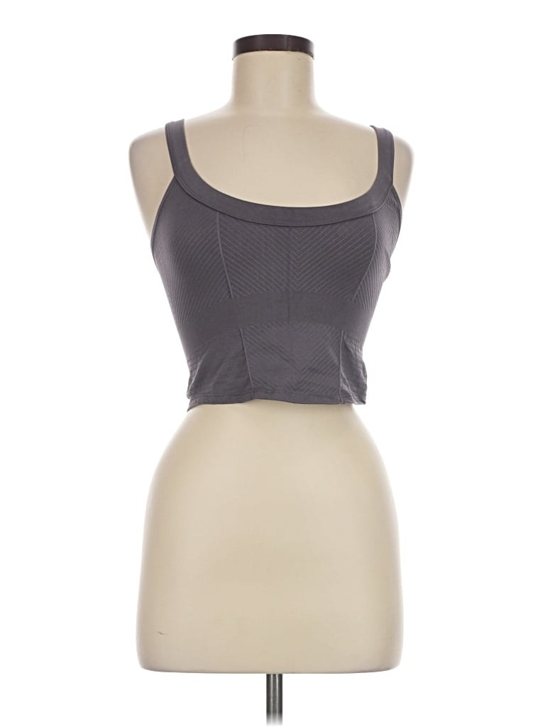 Pre-owned Fp Movement Tank Top Gray Strapless Neckline Tops