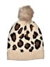Hat Attack Animal Print Ivory Beanie One size - photo 1
