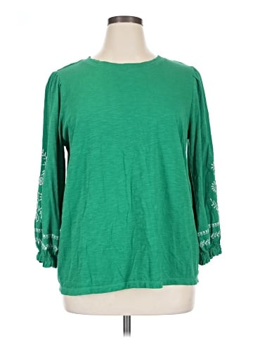 St. John's Bay 3/4 Sleeve Top (view 1)