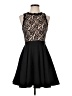 Francesca's 100% Polyester Floral Black Cocktail Dress Size S - photo 1