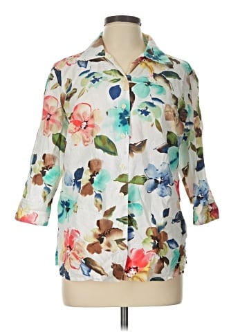 Alala 3/4 Sleeve Button-Down Shirt (view 1)