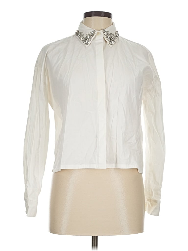 Pre-owned Tuckernuck Long Sleeve Blouse In Ivory