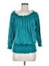 Allison Brittney 100% Polyester Teal 3/4 Sleeve Blouse Size M - photo 1