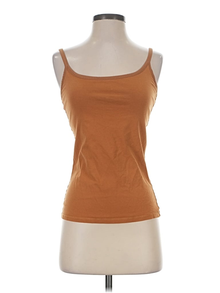 Pre-owned Pact Tank Top Brown Strapless Neckline Tops
