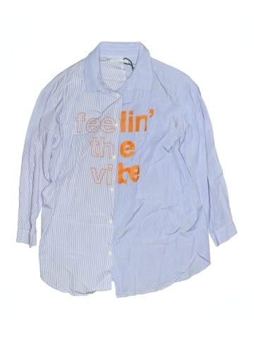 Zara 3/4 Sleeve Button-Down Shirt (view 1)