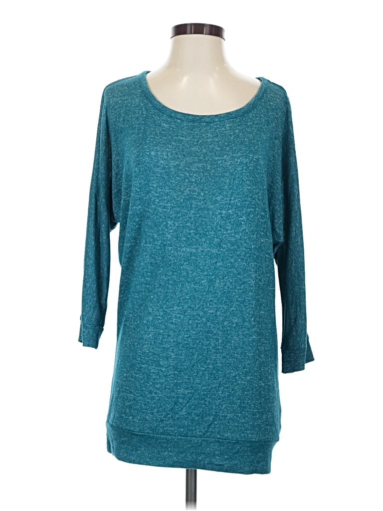 Pre-owned Hippie Rose 3/4 Sleeve T-shirt In Teal
