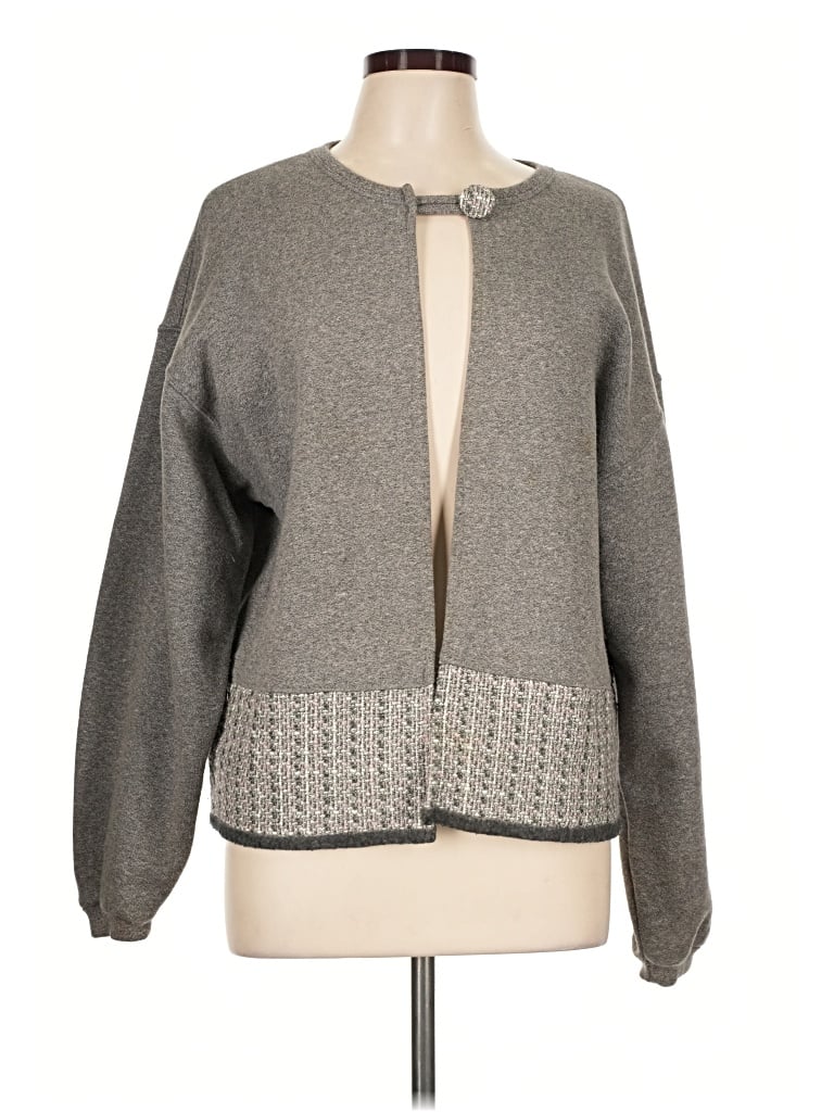 Pre-owned Lee Cardigan Sweater In Gray