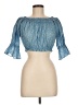 LoveShackFancy 100% Cotton Blue 3/4 Sleeve Blouse Size M - photo 1