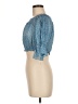 LoveShackFancy 100% Cotton Blue 3/4 Sleeve Blouse Size M - photo 5