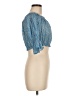 LoveShackFancy 100% Cotton Blue 3/4 Sleeve Blouse Size M - photo 4
