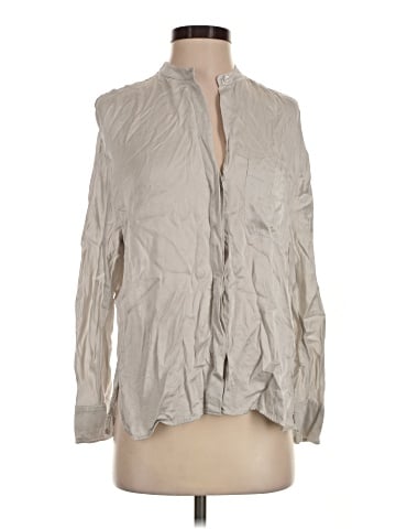 Vince. Long Sleeve Silk Top (view 1)