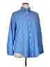 HOTOUCH Stripes Blue Long Sleeve Blouse Size XL - photo 1