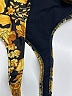 Versace Paisley Gold One Piece Swimsuit Size Med (3) - photo 4