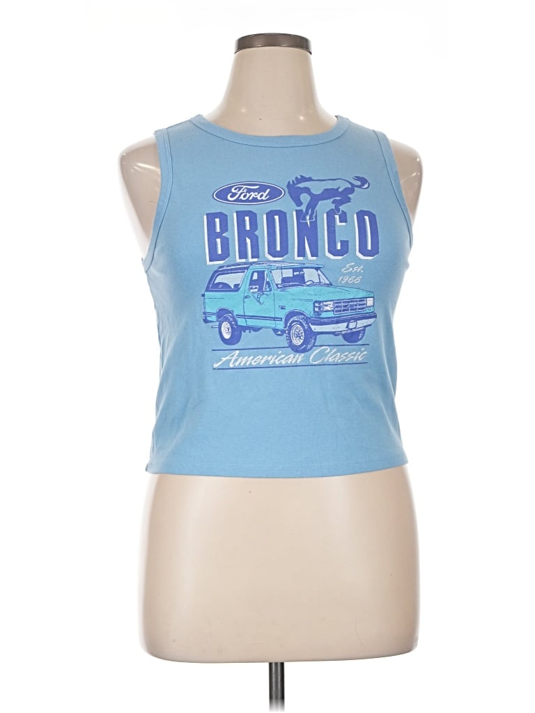 Pre-owned Ford Sleeveless T-shirt In Blue