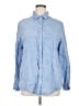 Gap 100% Linen Blue Long Sleeve Button-Down Shirt Size XL - photo 1
