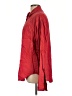 Express 100% Silk Red Long Sleeve Silk Top Size L - photo 5