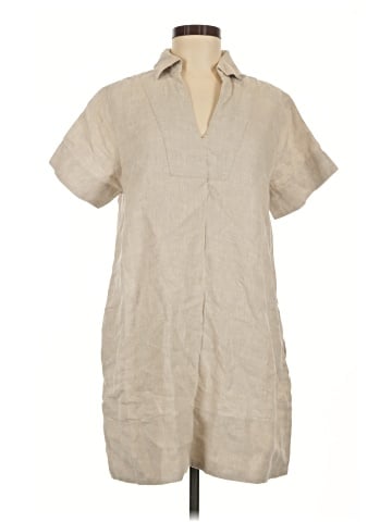 Madewell V-Neck Mini Dress in 100% Linen (view 1)
