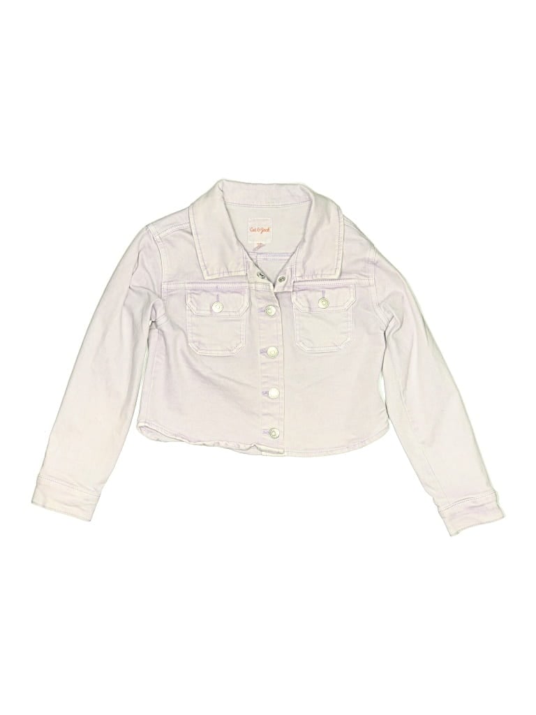 Pre-owned Cat & Jack Kids' Denim Jacket In Ivory