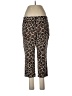 Worthington Animal Print Brown Casual Pants Size 12 - photo 1