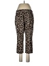 Worthington Animal Print Brown Casual Pants Size 12 - photo 2