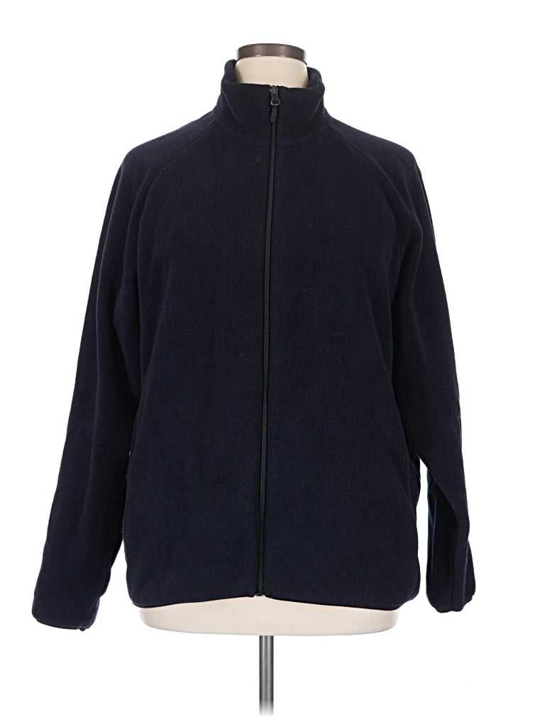 Pre-owned Uniqlo Fleece Jacket In Blue