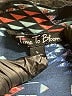 Time to Bloom 100% Polyester Argyle Blue 3/4 Sleeve Blouse Size L - photo 7