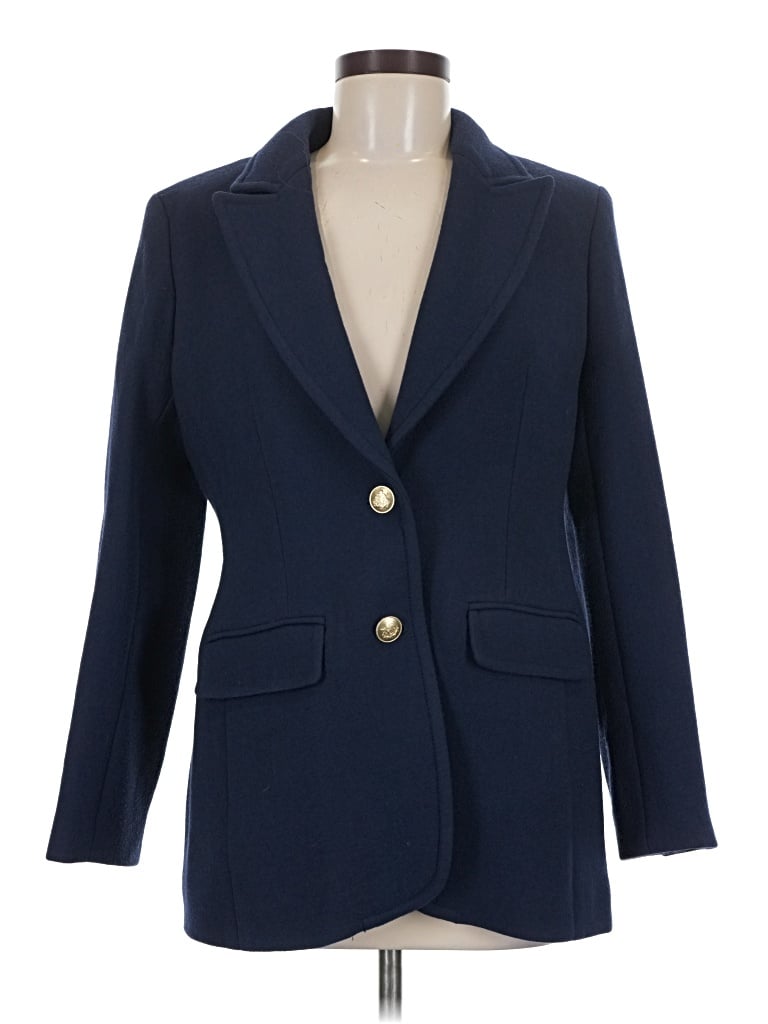 Pre-owned Jcrew Wool Blazer Jacket In Blue